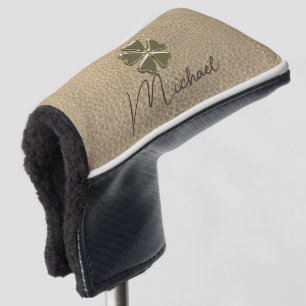 Funda Para Palo De Golf Elegante Shamrock Día de San Patricio Cuero