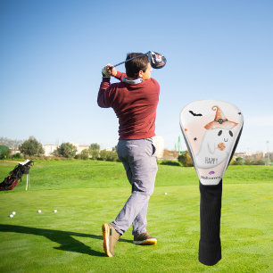 Funda Para Palo De Golf Elegante sonrisa Minimalista: Feliz rosa de Hallow