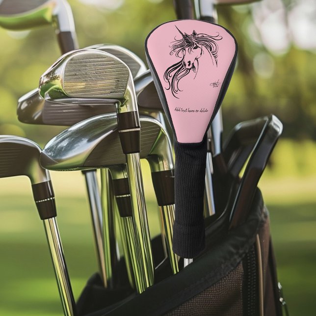 Funda Para Palo De Golf Elegante Unicornio Tribal Tinta Negra Fantasía  (Subido por el creador)