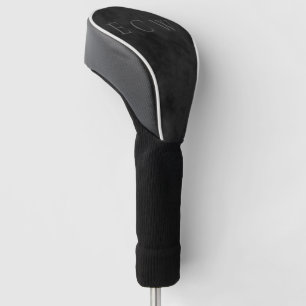 Funda Para Palo De Golf Elegante y sofisticado sello Faux Mottled Negro