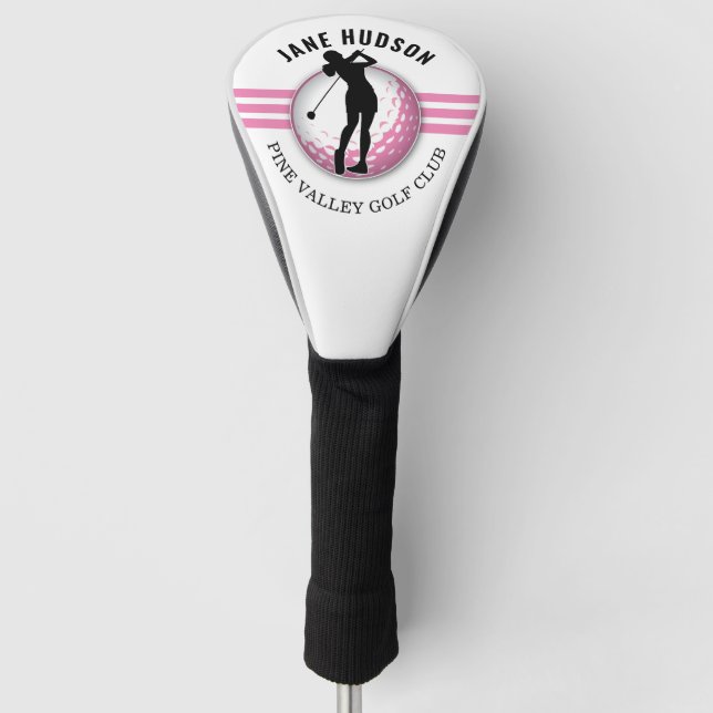 Funda Para Palo De Golf Elegantes mujeres diseño de golf (Anverso)