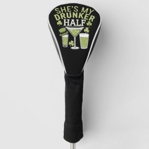 Funda Para Palo De Golf Ella es mi mitad más borracha, pareja coincidente 