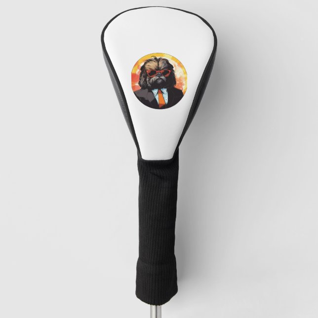 Funda Para Palo De Golf Empresario de Perro Pekín (Anverso)