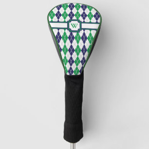 Funda Para Palo De Golf En la cubierta del conductor de Argyle del verde