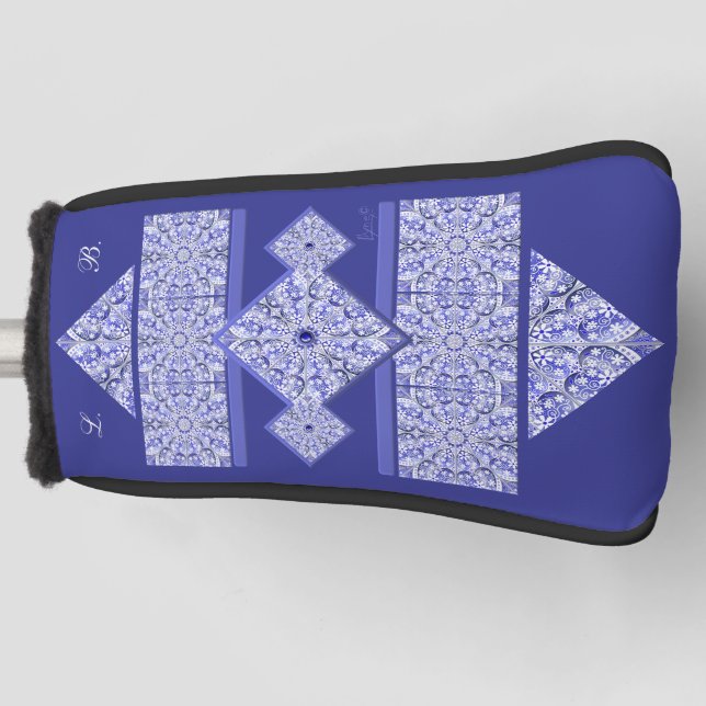 Funda Para Palo De Golf encaje cerámico Azul de Grecia (Anverso)