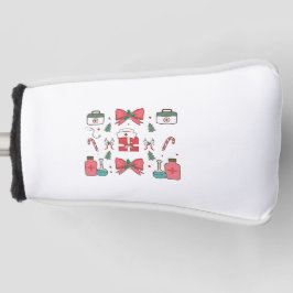 Funda Para Palo De Golf Enfermera Coqueta con Lazo Navidad Navidad Persona
