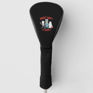 Funda Para Palo De Golf Enfermera de Halloween Funny Ghost Skeleton Zombie