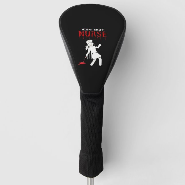 Funda Para Palo De Golf Enfermera de turno nocturno divertida camiseta clá (Anverso)