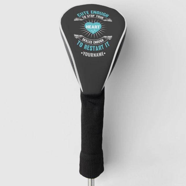 Funda Para Palo De Golf Enfermera divertida de Enfermería (Anverso)
