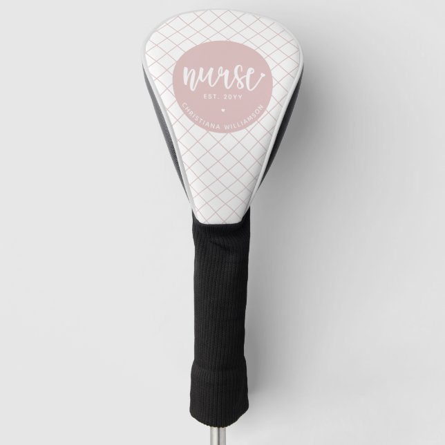 Funda Para Palo De Golf Enfermera personalizada RN graduación Elegante (Anverso)