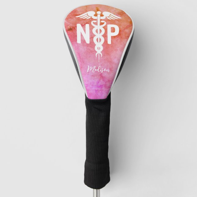 Funda Para Palo De Golf Enfermero profesional de enfermería personalizado  (Anverso)