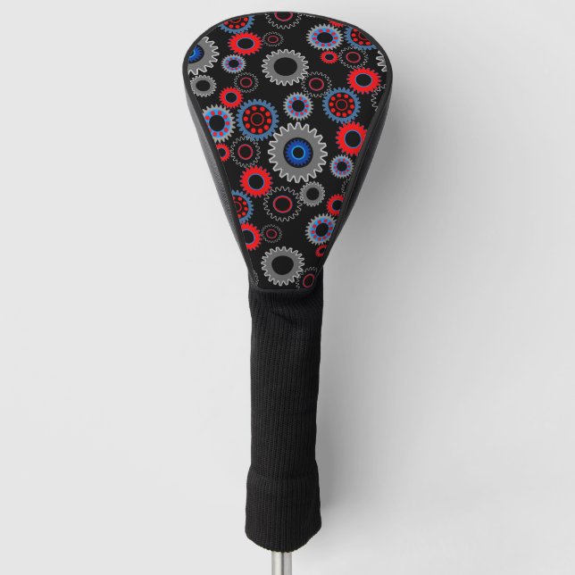 Funda Para Palo De Golf Engranajes Coloridos (Anverso)