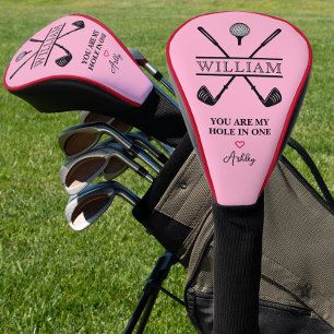 Funda Para Palo De Golf Eres Mi Hoyo en Uno Rosa