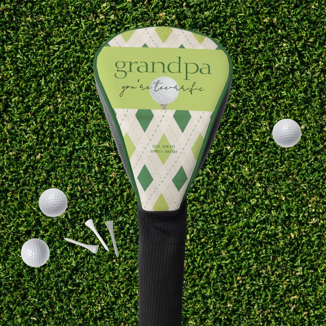Funda Para Palo De Golf Eres un regalo para él... (Best by Par Tee-rriffic Golf Driver Cover. Perfect gift for Birthday, Retirement or Father's Day!)