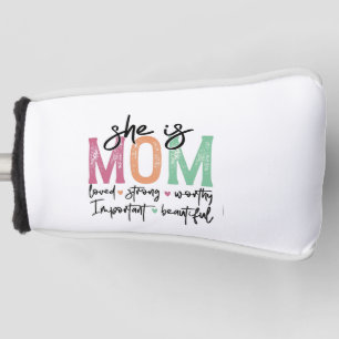 Funda Para Palo De Golf Es mamá: Amada, Fuerte, Valiente, Importante, Beau