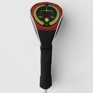 Funda Para Palo De Golf Escalas del oro y del negro de la justicia