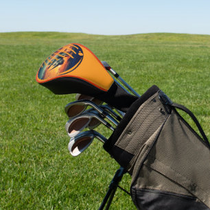 Funda Para Palo De Golf Escena de puesta de sol del rinoceronte geométrico
