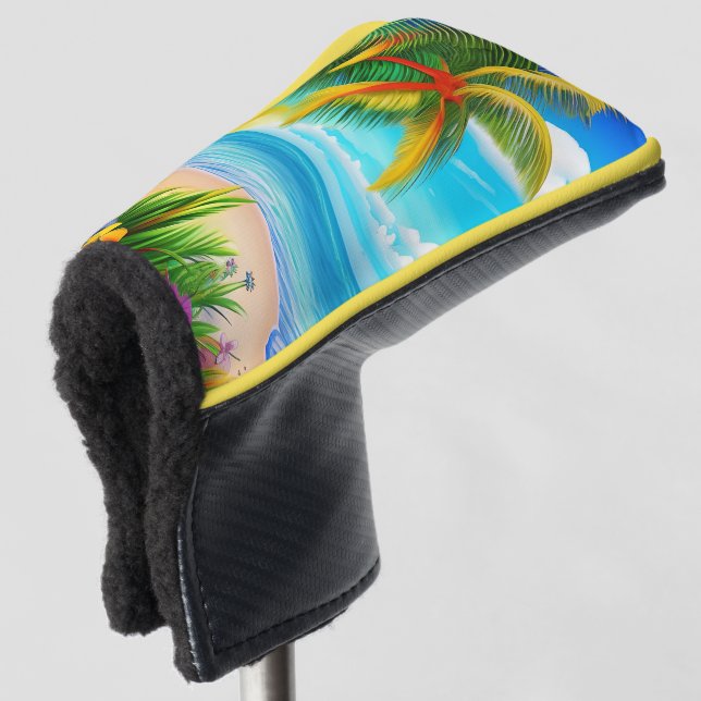 Funda Para Palo De Golf Escenario Tropical Beach Palm Tree (Anverso 3/4)