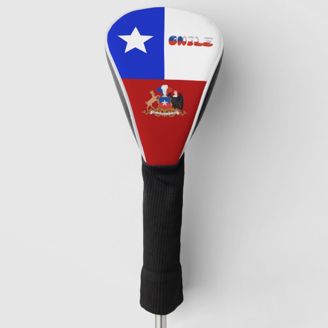 Funda Para Palo De Golf Escudo de armas de la bandera chilena  (Anverso)