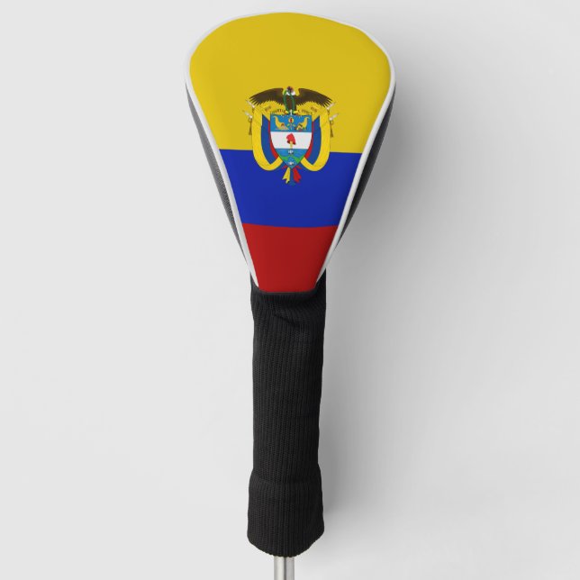 Funda Para Palo De Golf Escudo de armas de la bandera de Colombia (Anverso)