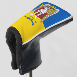 Funda Para Palo De Golf Escudo de armas de Ucrania y Kiev, bandera ucrania