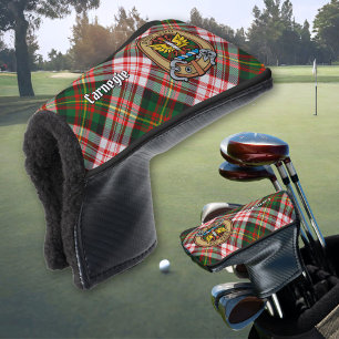 Funda Para Palo De Golf Escudo de armas del Clan Carnegie sobre Tartán de