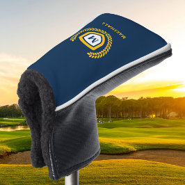 Funda Para Palo De Golf Escudo del logotipo de la Marina y el Monograma Or