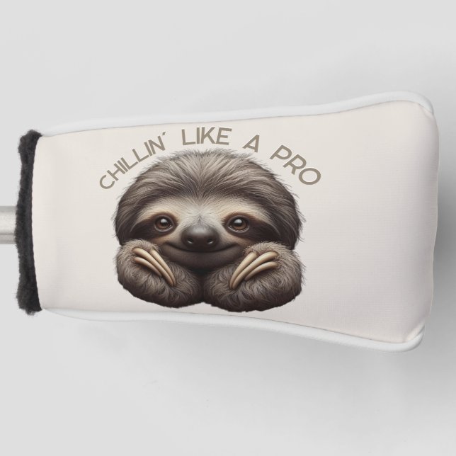 Funda Para Palo De Golf Eslogan lindo chillin como un profesional (Anverso)