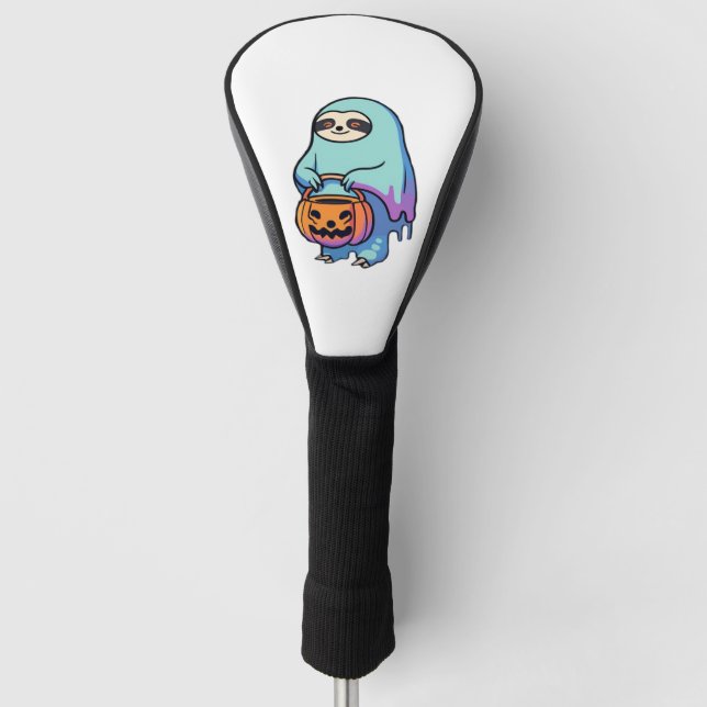 Funda Para Palo De Golf Eslovaco Fantasma Halloween Camiseta sobredimensio (Anverso)