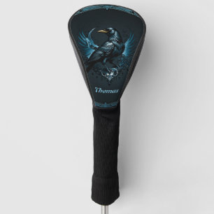 Funda Para Palo De Golf Espectáculo negro majestuoso sentado sobre un ador