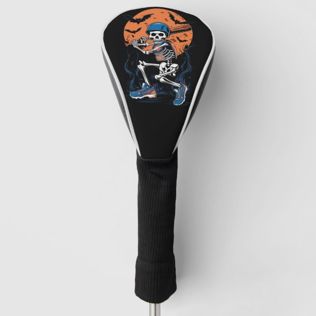 Funda Para Palo De Golf Esqueleto de béisbol Halloween Halloween (Anverso)