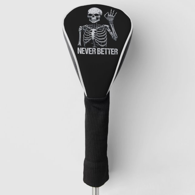 Funda Para Palo De Golf Esqueleto de Halloween - Nunca mejor (Anverso)