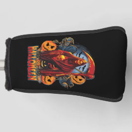 Funda Para Palo De Golf Esqueleto malvado de Halloween, Calabaza