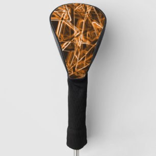 Funda Para Palo De Golf Esquinas cuadradas y puntos de naranja "neón"