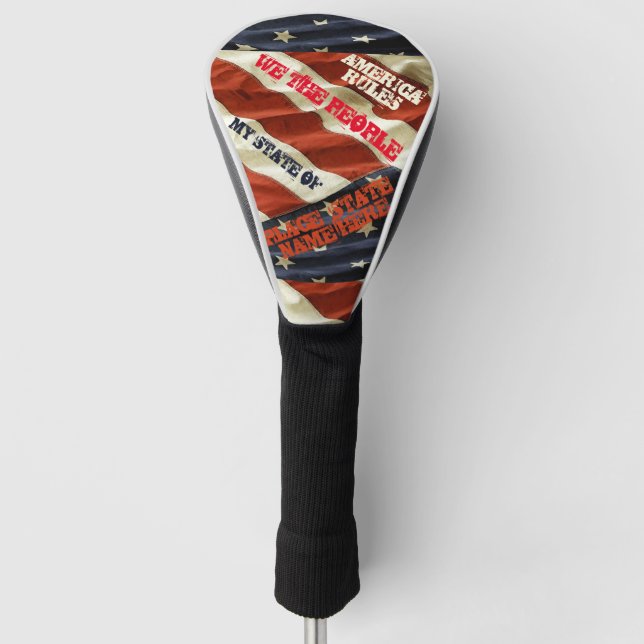 FUNDA PARA PALO DE GOLF ESTADOS ESTADOUNIDENSES (Anverso)