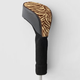 Funda Para Palo De Golf estampado de animal cebra con franjas marrones