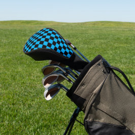 Funda Para Palo De Golf Estampado de cuadros azules y negros