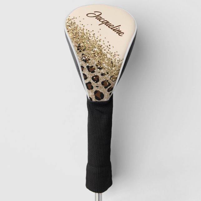 Funda Para Palo De Golf Estampado de leopardo elegante (Anverso)