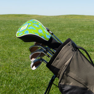 Funda Para Palo De Golf Estanques costeros de adormidera en un monograma v