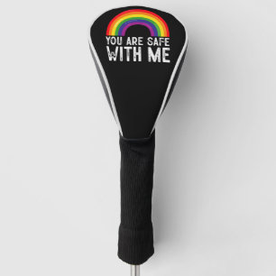 Funda Para Palo De Golf Estás Seguro Conmigo LGBTQ Mes del Orgullo Arcoíri