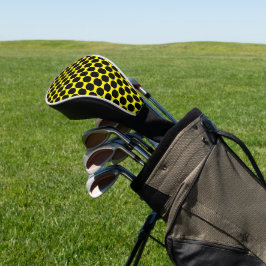 Funda Para Palo De Golf Estilo Amarillo Brillante con Punto Negro