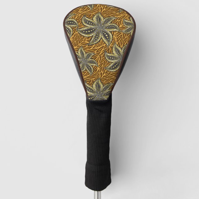 Funda Para Palo De Golf Estilo de Batik Floral Resumen Africano (Anverso)