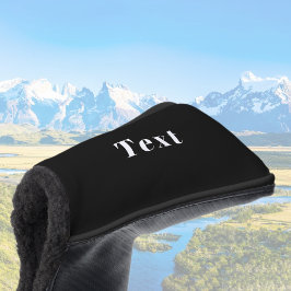 Funda Para Palo De Golf Estilo Nombre personalizado u otro texto | Blanco 