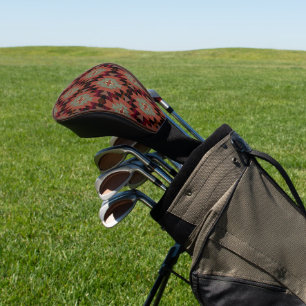 Funda Para Palo De Golf Estilo Suroeste Hermoso Aqua Rust Brown