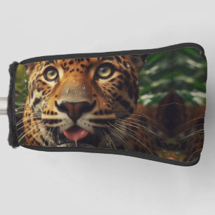 Funda Para Palo De Golf Estrellas de leopardo mientras agita agua en la ju