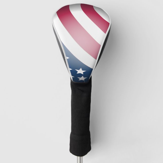 Funda Para Palo De Golf Estrellas patrióticas de la bandera estadounidense (Anverso)