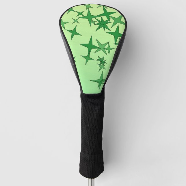 Funda Para Palo De Golf Estrellas Verdes (Anverso)