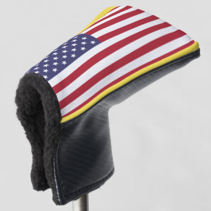 Funda Para Palo De Golf Estrellas Y Bandera De Rayas Rojas Y Azules
