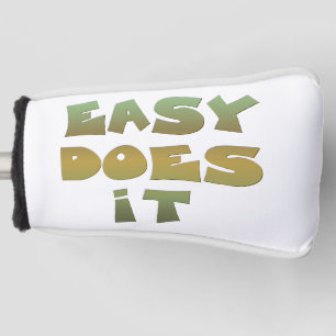 Funda Para Palo De Golf Fácil es eslogan oro verde