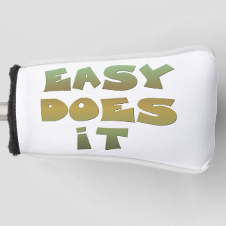 Funda Para Palo De Golf Fácil es eslogan oro verde